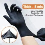 Black Diamond Texture Nitrile Gloves - Image 4