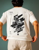 Illustration Back Printed T-Shirt - Image 2